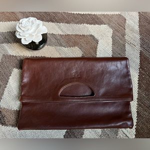Il Bisonte Vachetta Fold Over Clutch